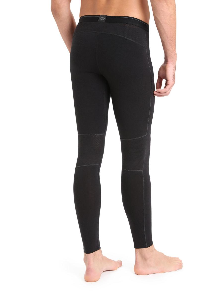 Icebreaker BodyfitZone™ Merino 200 Zone Thermal Férfi Leggings Fekete | HU 1126ILHS